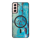 Samsung Galaxy S21 marmori suojakuoret - Turquoise Marble
