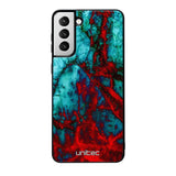 Samsung Galaxy S21 Plus marmori suojakuoret - Blue Red Marble - Ei