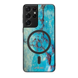 Samsung Galaxy S21 Ultra marmori suojakuoret - Turquoise Marble