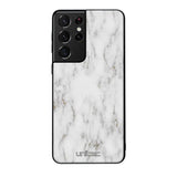 Samsung Galaxy S21 Ultra marmori suojakuoret - White Marble - Ei