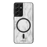 Samsung Galaxy S21 Ultra marmori suojakuoret - White Marble