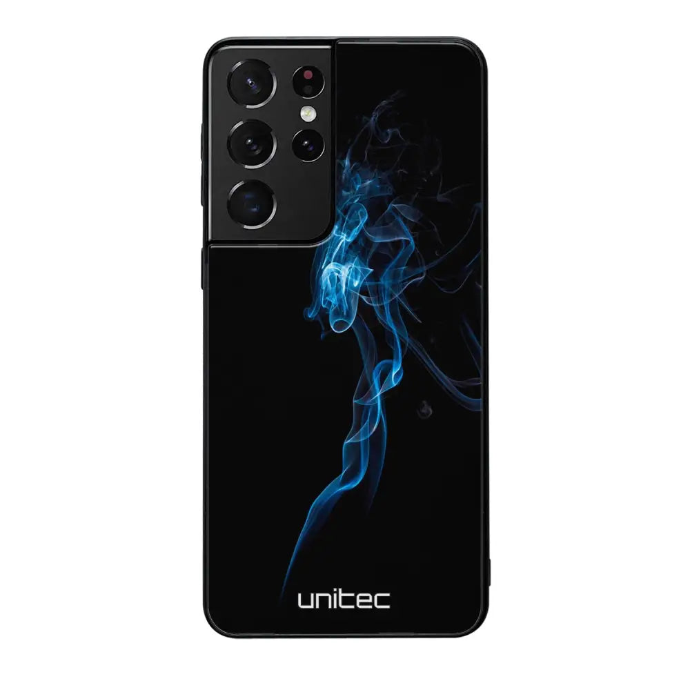 Samsung Galaxy S21 Ultra suojakuoret - Blue Smoke On Black - Ei