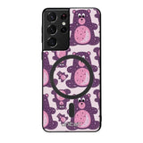 Samsung Galaxy S21 Ultra suojakuoret - Purple Teddy Bear