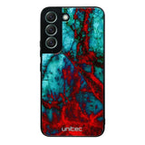 Samsung Galaxy S22 marmori suojakuoret - Blue Red Marble - Ei