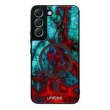 Samsung Galaxy S22 marmori suojakuoret - Blue Red Marble