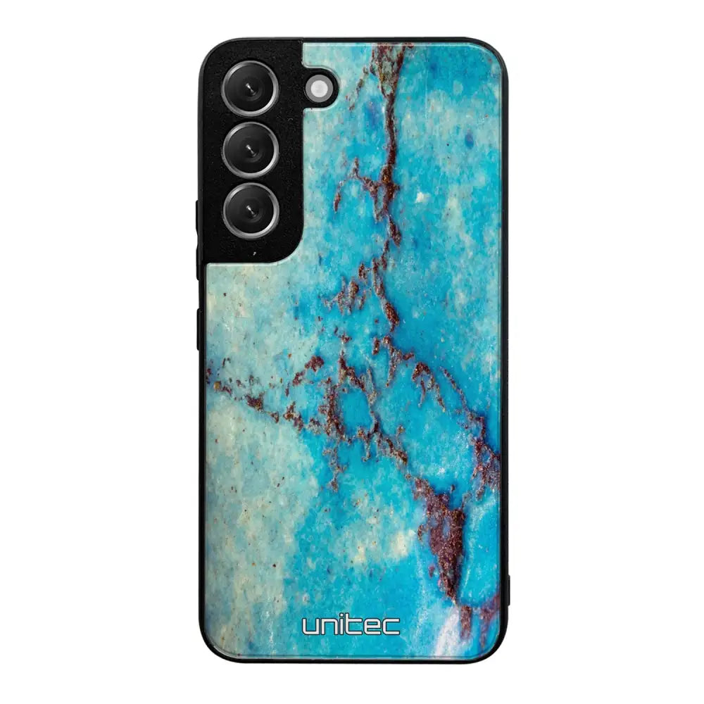 Samsung Galaxy S22 Plus marmori suojakuoret - Turquoise Marble - Ei