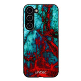 Samsung Galaxy S23 marmori suojakuoret - Blue Red Marble - Ei