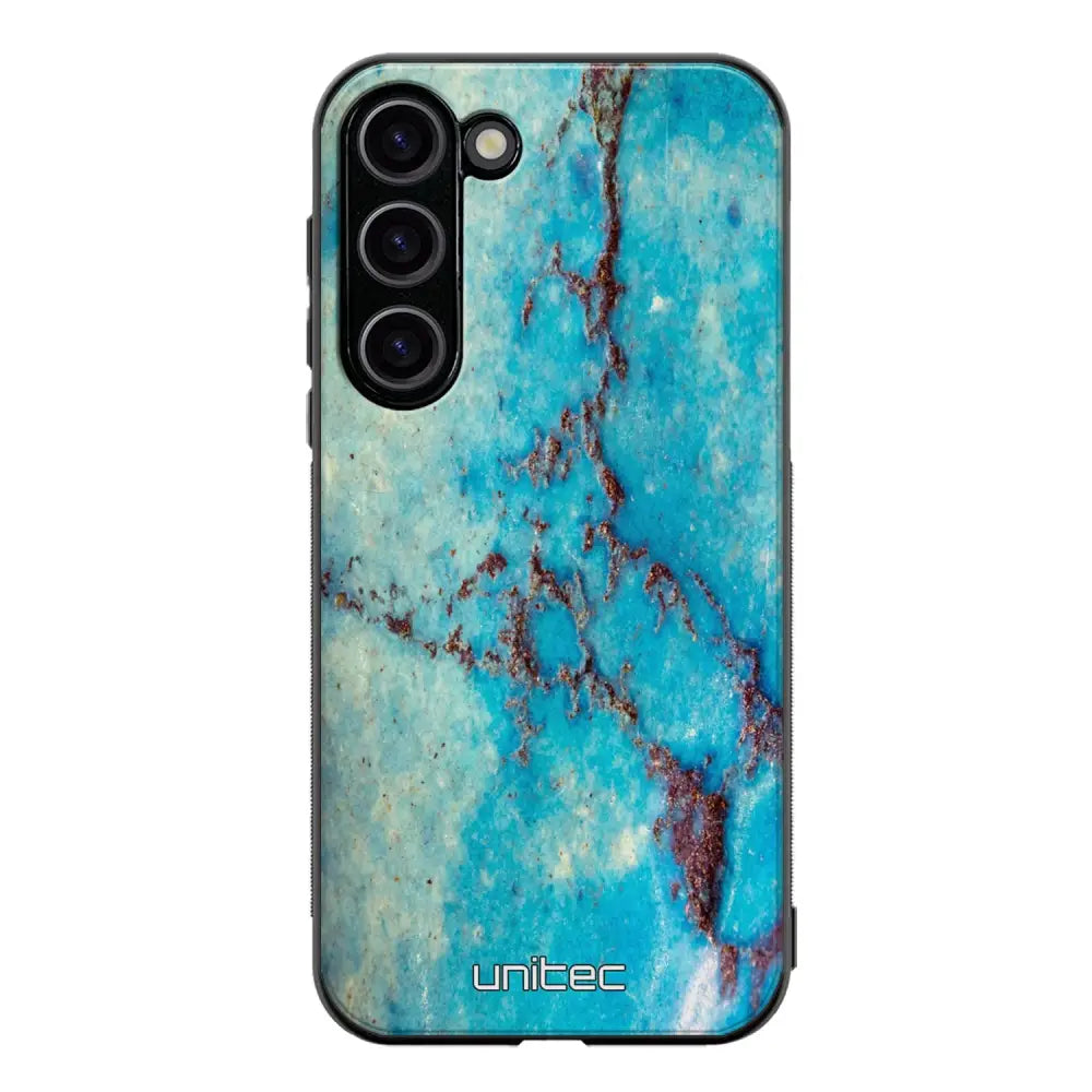Samsung Galaxy S23 marmori suojakuoret - Turquoise Marble - Ei