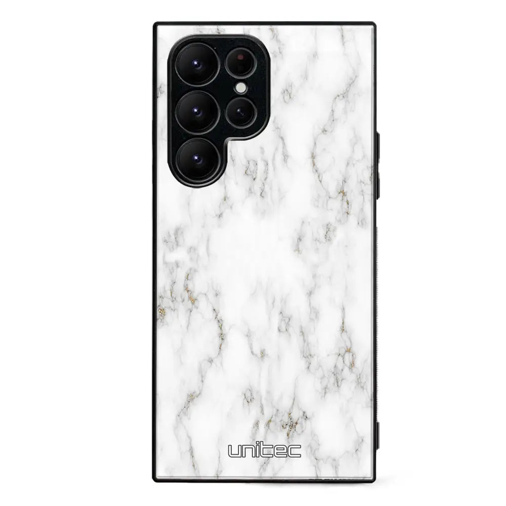 Samsung Galaxy S23 Ultra marmori suojakuoret - White Marble - Ei
