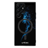 Samsung Galaxy S23 Ultra suojakuoret - Blue Smoke On Black