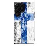 Samsung Galaxy S23 Ultra suojakuoret - Painted Finnish Flag - Ei