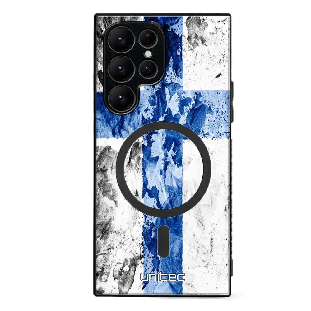 Samsung Galaxy S23 Ultra suojakuoret - Painted Finnish Flag