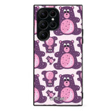 Samsung Galaxy S23 Ultra suojakuoret - Purple Teddy Bear - Ei