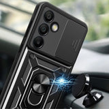 Musta suojakuori Samsung Galaxy S24 FE 5G: magneettivipu ja kolmoiskamera