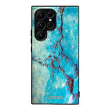 Samsung Galaxy S24 Ultra marmori suojakuoret - Turquoise Marble - Ei