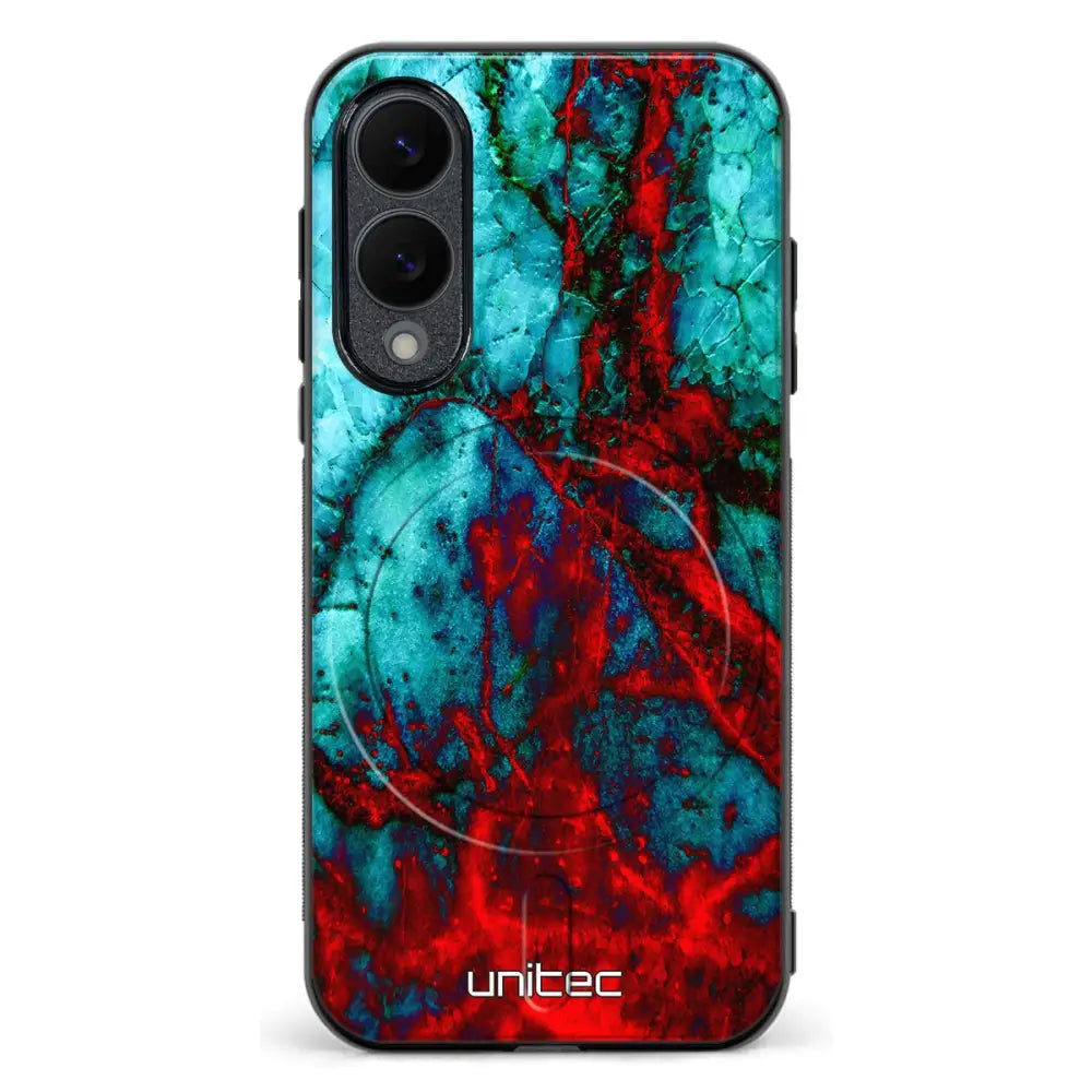 Samsung Galaxy S25 Edge marmori suojakuoret Blue Red Marble