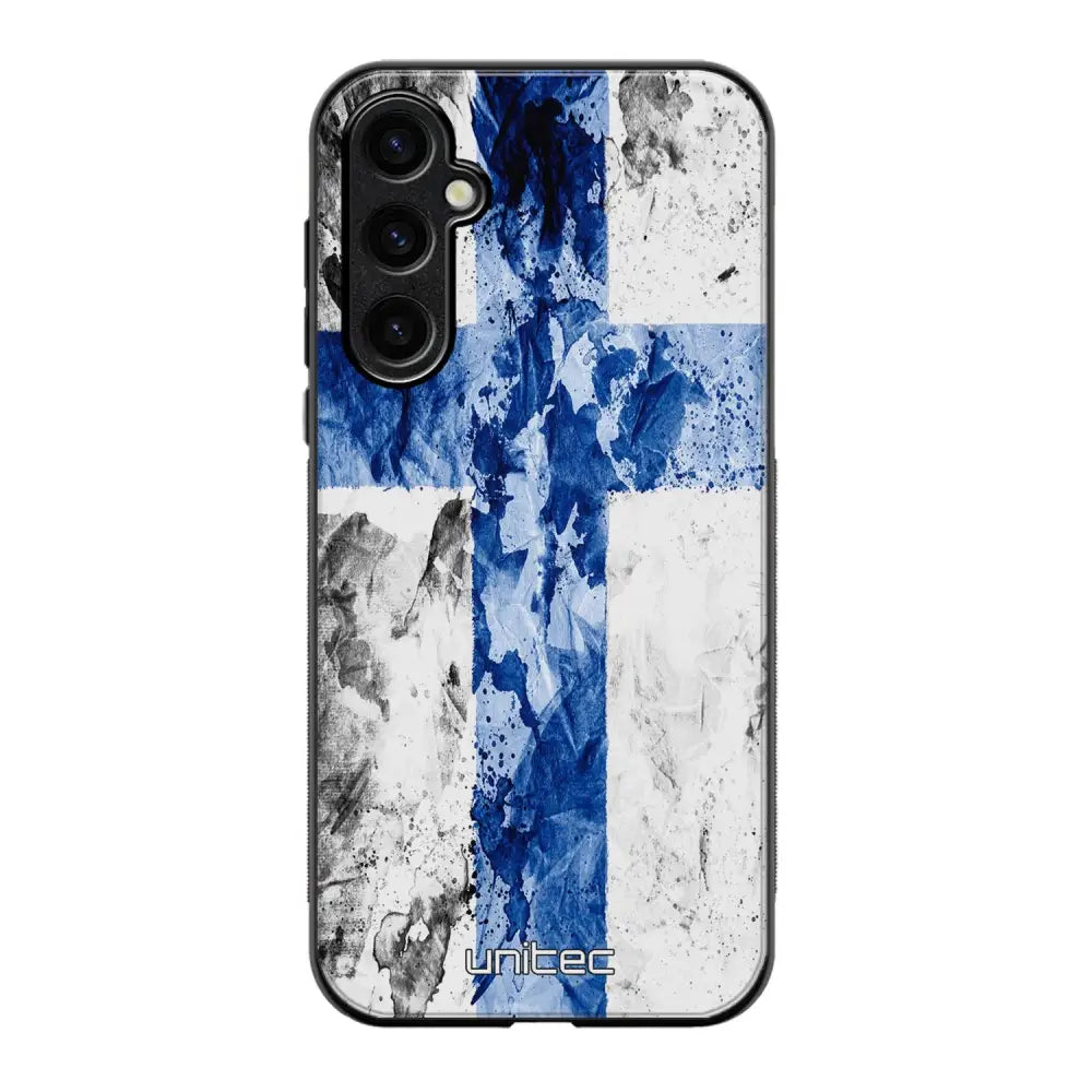 Samsung Galaxy S25 Plus suojakuoret - Painted Finnish Flag - Ei