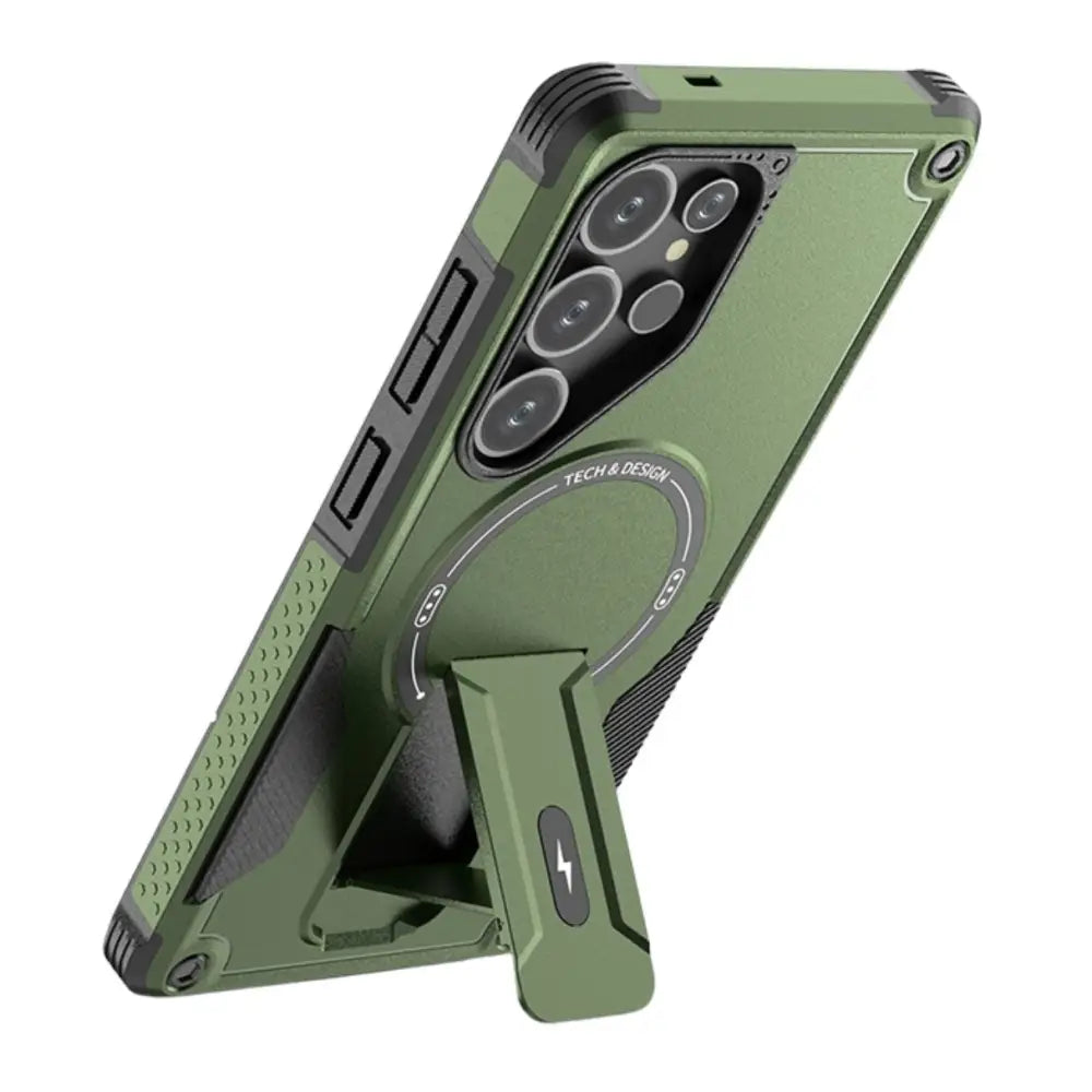 Samsung Galaxy S25 Ultra Armor MagSafe kuoret - Vihreä