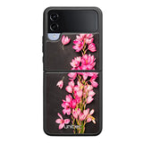 Samsung Galaxy Z Flip 4 kukka suojakuoret - Pink Flowers - Ei