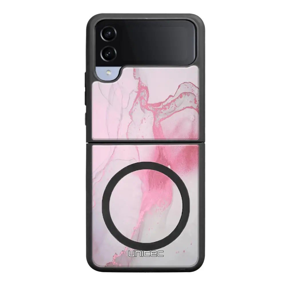 Samsung Galaxy Z Flip 4 marmori suojakuoret - Pink Pok Rie