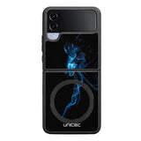 Samsung Galaxy Z Flip 4 suojakuoret - Blue Smoke On Black