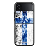 Samsung Galaxy Z Flip 4 suojakuoret - Painted Finnish Flag - Ei