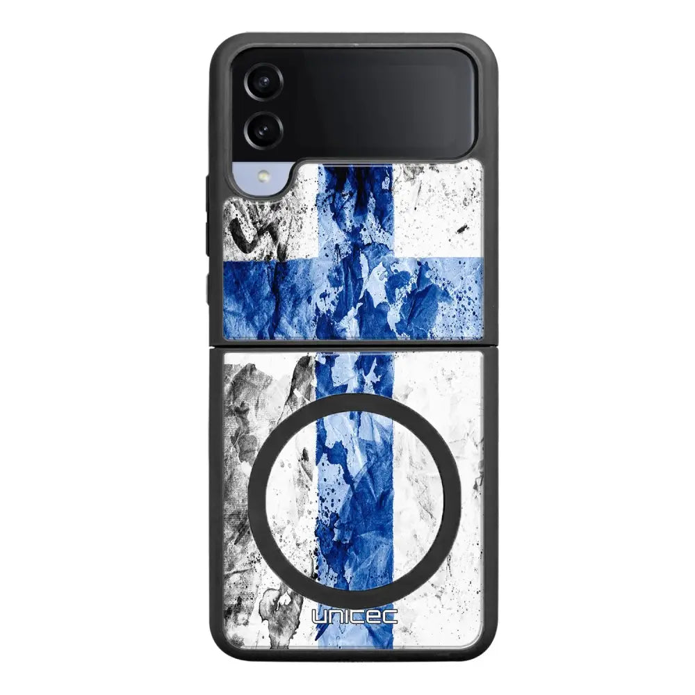 Samsung Galaxy Z Flip 4 suojakuoret - Painted Finnish Flag