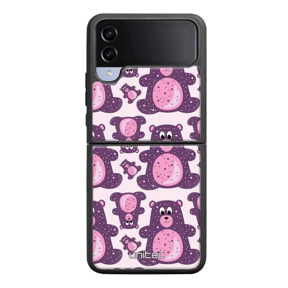 Samsung Galaxy Z Flip 4 suojakuoret - Purple Teddy Bear - Ei