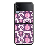 Samsung Galaxy Z Flip 4 suojakuoret - Purple Teddy Bear - Ei