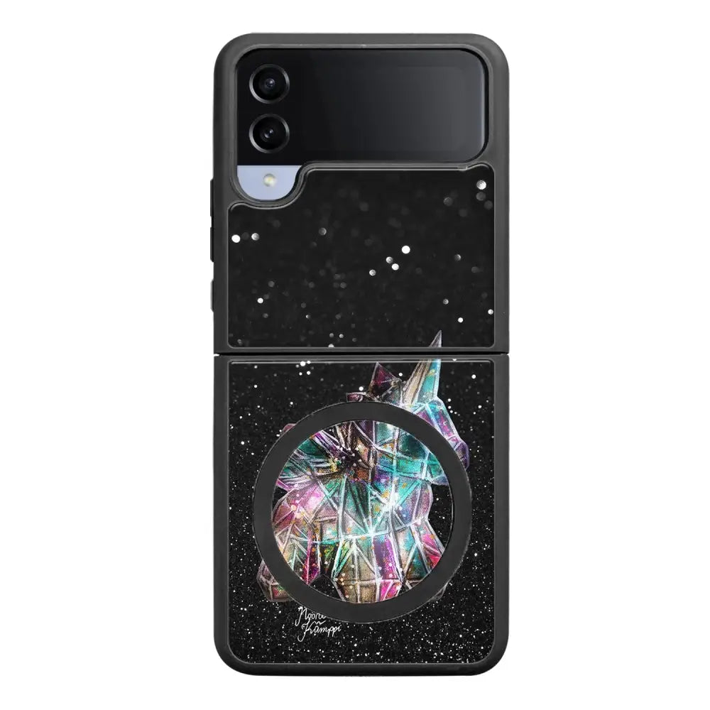 Samsung Galaxy Z Flip 4 unicorn suojakuoret - Valkoinen - Noora Kämppi