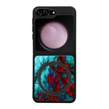 Samsung Galaxy Z Flip 5 marmori suojakuoret - Blue Red Marble