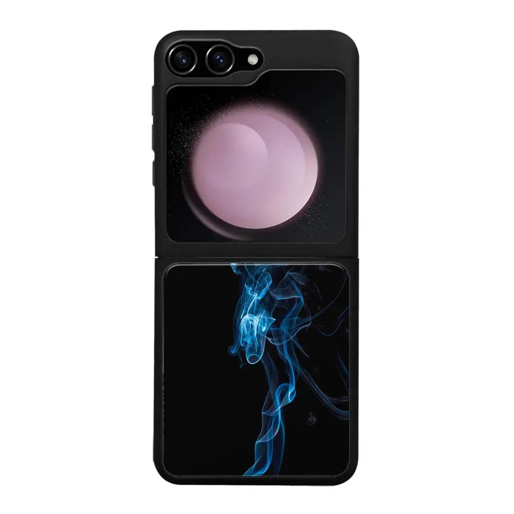 Samsung Galaxy Z Flip 5 suojakuoret - Blue Smoke On Black - Ei