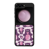 Samsung Galaxy Z Flip 5 suojakuoret - Purple Teddy Bear - Ei
