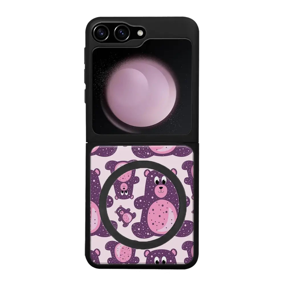 Samsung Galaxy Z Flip 5 suojakuoret - Purple Teddy Bear