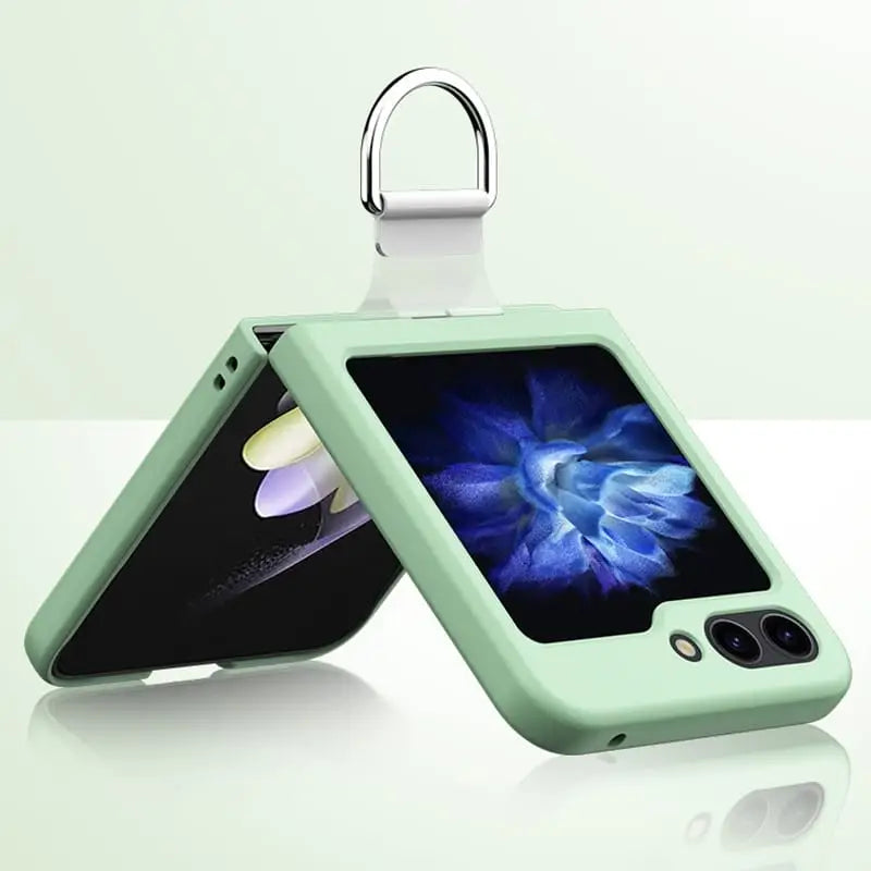 Samsung Galaxy Z Flip 5 Suojakuori Sormuksella - Sininen