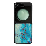 Samsung Galaxy Z Flip 6 marmori suojakuoret - Turquoise Marble - Ei
