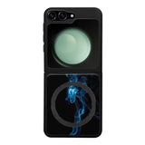 Samsung Galaxy Z Flip 6 suojakuoret - Blue Smoke On Black