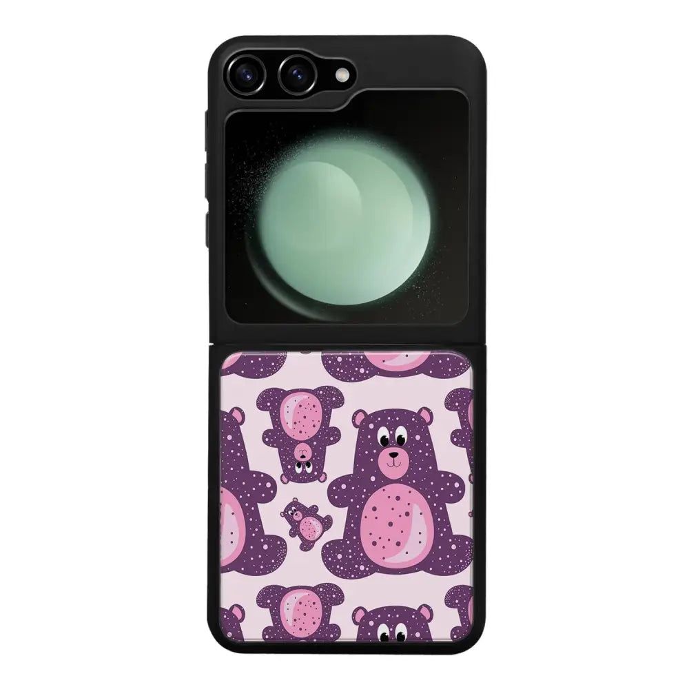 Samsung Galaxy Z Flip 6 suojakuoret - Purple Teddy Bear - Ei