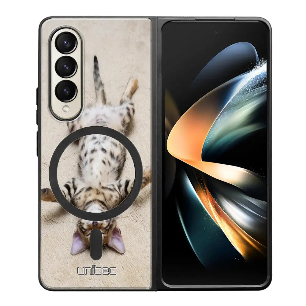 Samsung Galaxy Z Fold 4 kissa suojakuoret - Relaxing Cat