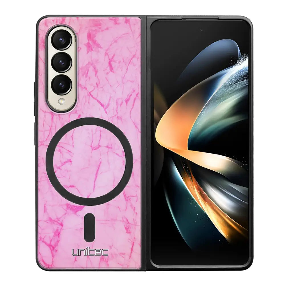 Samsung Galaxy Z Fold 4 marmori suojakuoret - Light Pink Marble