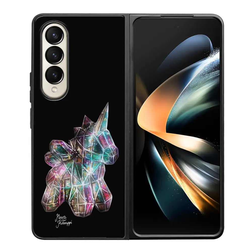 Samsung Galaxy Z Fold 4 unicorn suojakuoret - Musta - Noora Kämppi - Ei