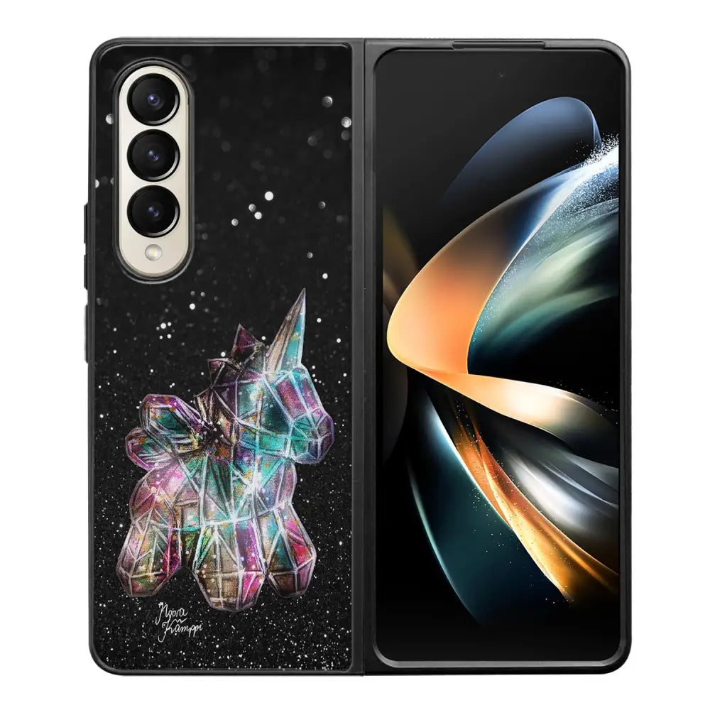 Samsung Galaxy Z Fold 4 unicorn suojakuoret - Valkoinen - Noora Kämppi - Ei