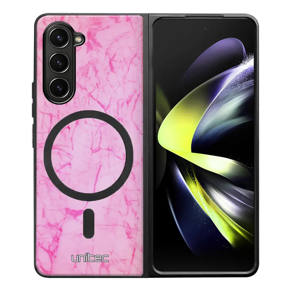 Samsung Galaxy Z Fold 5 marmori suojakuoret - Light Pink Marble