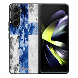 Samsung Galaxy Z Fold 5 suojakuoret - Painted Finnish Flag - Ei