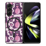 Samsung Galaxy Z Fold 5 suojakuoret - Purple Teddy Bear