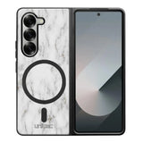 Samsung Galaxy Z Fold 6 marmori suojakuoret - White Marble