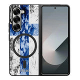 Samsung Galaxy Z Fold 6 suojakuoret - Painted Finnish Flag