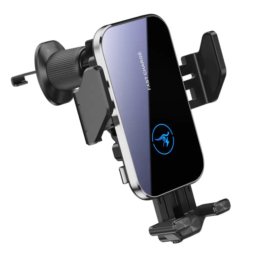 Tabletti- ja puhelinteline auton tuuletusritilään - musta