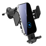 Tabletti- ja puhelinteline auton tuuletusritilään - musta