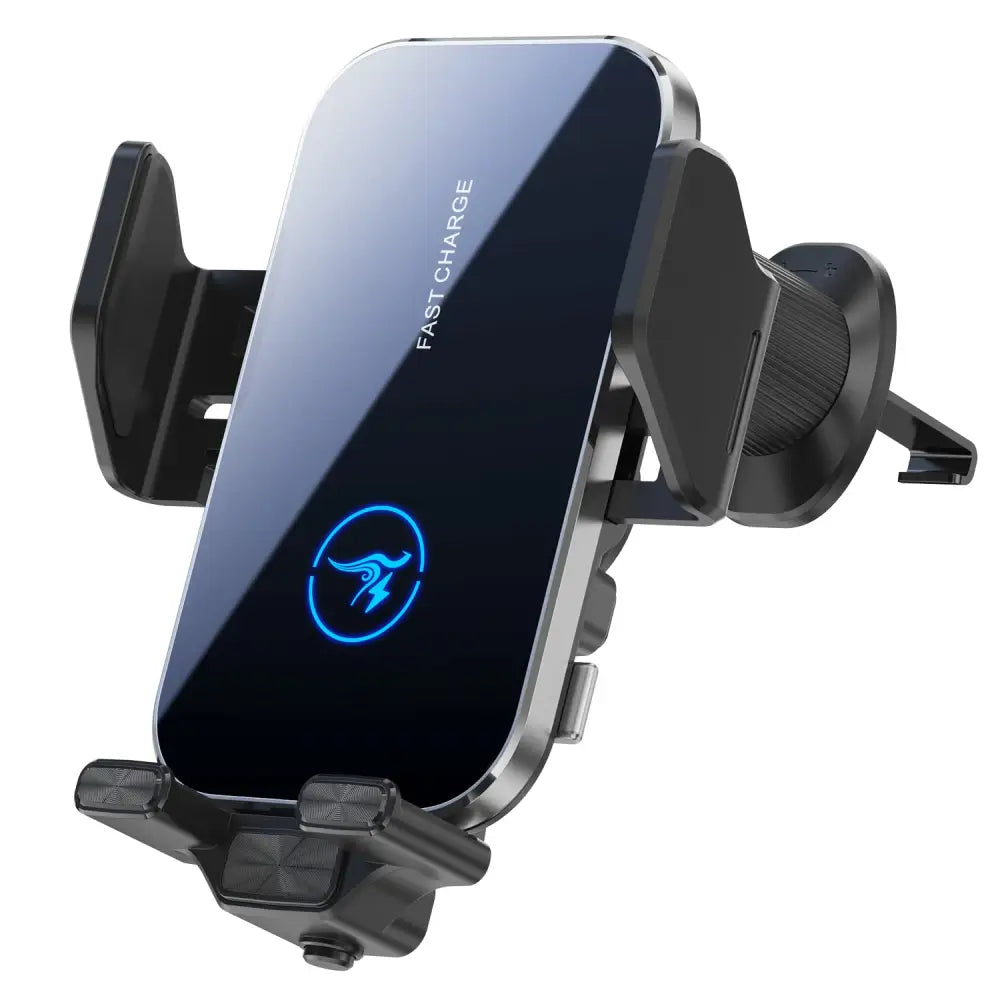 Tabletti- ja puhelinteline auton tuuletusritilään - musta